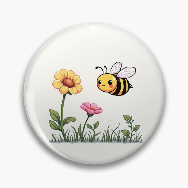 Item preview, Pixel Bee: Buzzing Blooms designed and sold by Jollys-ArtShop.