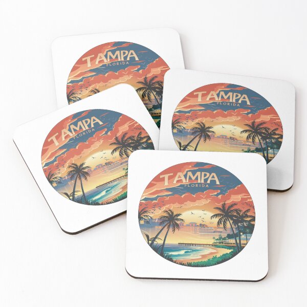 Item preview, Tampa Florida | Florida Tropical Sunset - Vibrant Beach Scene designed and sold by CircinusStore.