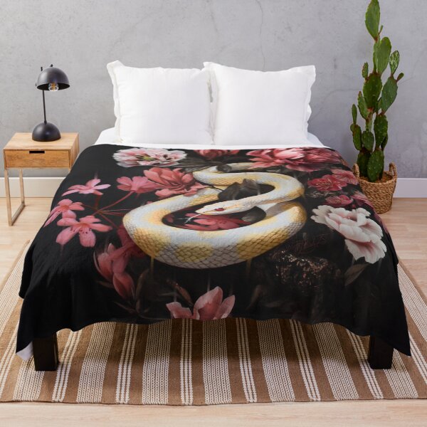 Item preview, serpiente albina - flores goticas designed and sold by Lyxy.