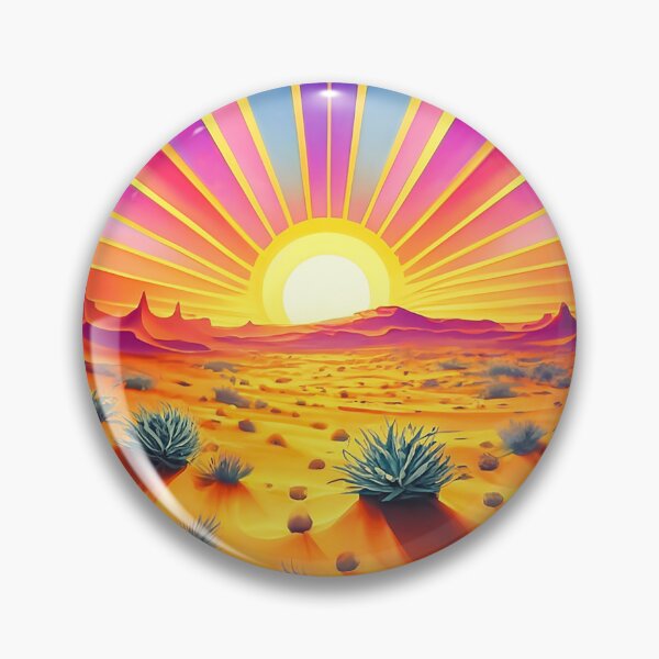 Item preview,  Desert Sunset Dreamscape - Cactus, Sun Beams, Desert Floor -Vibrant Abstract Art designed and sold by Loving Nature Gifts.