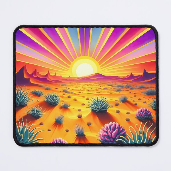 Item preview, Desert Sunset Dreamscape - Cactus, Sun Beams, Desert Floor -Vibrant Abstract Art designed and sold by Loving Nature Gifts.