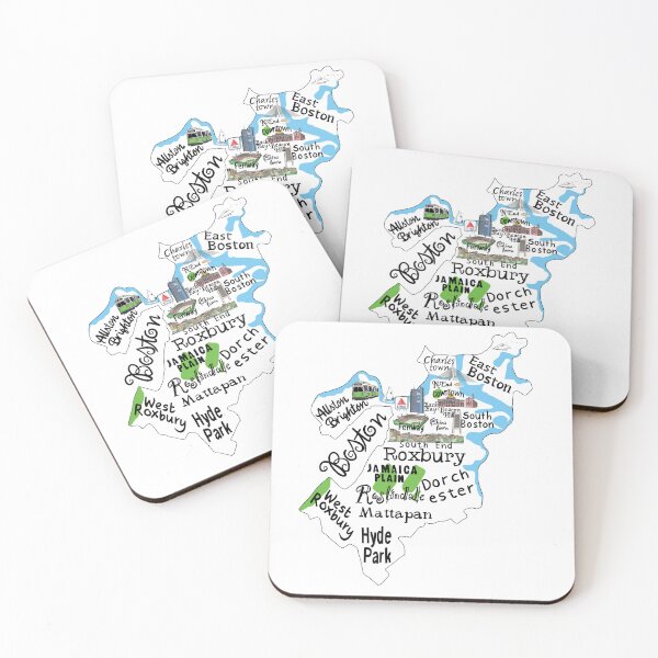 Item preview, map of boston, mass designed and sold by Mitra Farmand.