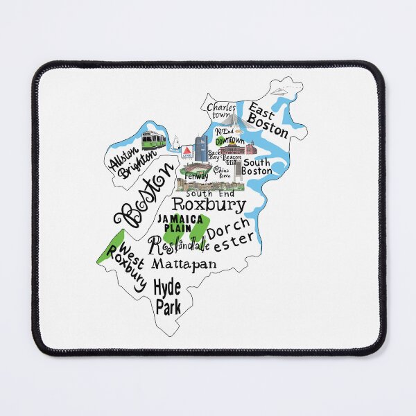 Item preview, map of boston, mass designed and sold by Mitra Farmand.
