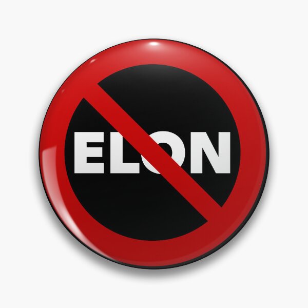 Item preview, NO ELON! Round Anti-Elon Musk Bumper Sticker Decal For Tesla Owners! Sticker designed and sold by MiaSky Fox.