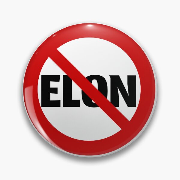 Item preview, NO ELON! Round Anti-Elon Musk Bumper Sticker Decal For Tesla Owners! Sticker designed and sold by MiaSky Fox.