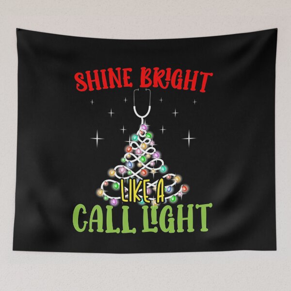 Item preview, Shine Bright Like A Call Light Nurse Nursing Xmas Lights designed and sold by Dressed For  Duty.