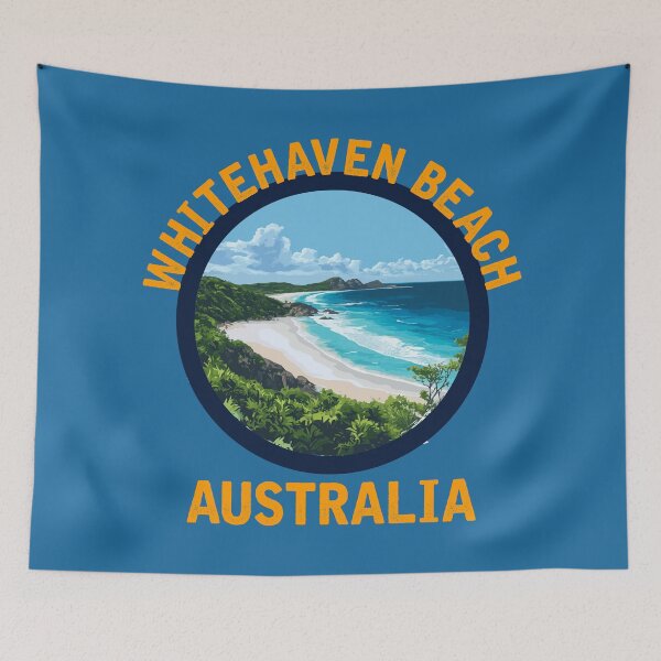 Item preview, Whitehaven Beach - Australia (with Orange Lettering) designed and sold by VelvetRoom.