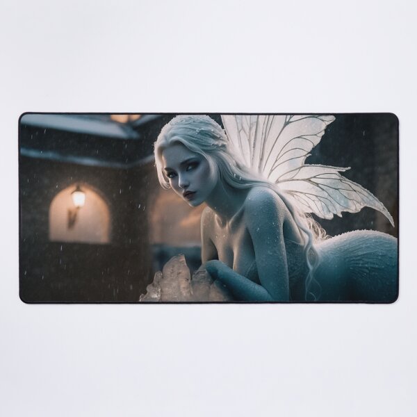Item preview, Ice Fairy Resting by a Frozen Castle designed and sold by KireiCanvas.