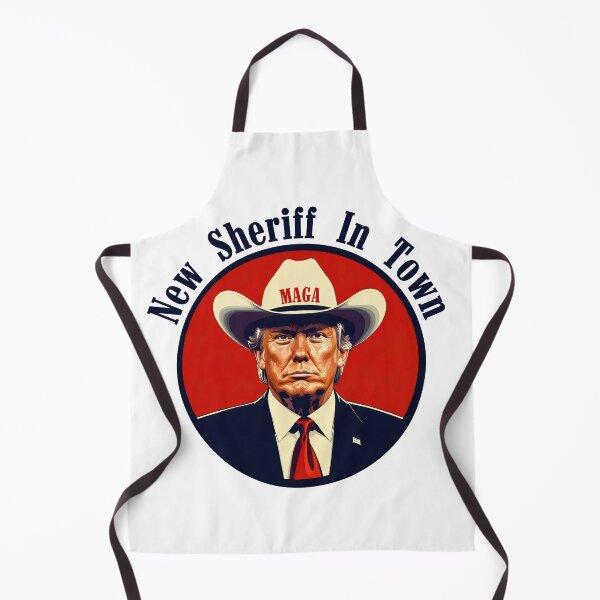 Item preview, cowboy trump, news sheriff in town, maga cowboy, texas trump, 47 cowboy, sheriff trump, trump sheriff, trump in a cowboy hat designed and sold by SavageLegion.