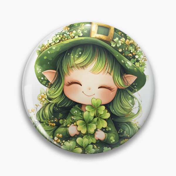 Item preview, Cute Kawaii Leprechaun Girl Watercolor St. Patrick’s Day T-Shirt designed and sold by AnnDesignStudio.