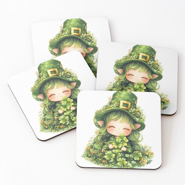 Item preview, Cute Kawaii Leprechaun Girl Watercolor St. Patrick’s Day T-Shirt designed and sold by AnnDesignStudio.