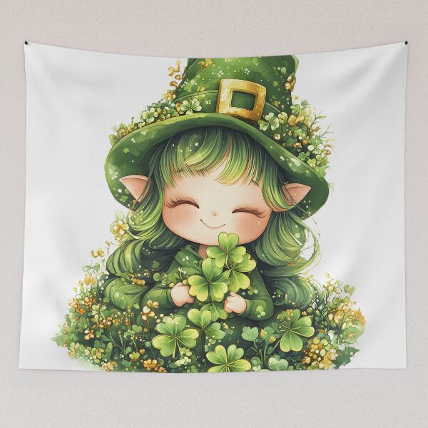 Item preview, Cute Kawaii Leprechaun Girl Watercolor St. Patrick’s Day T-Shirt designed and sold by AnnDesignStudio.