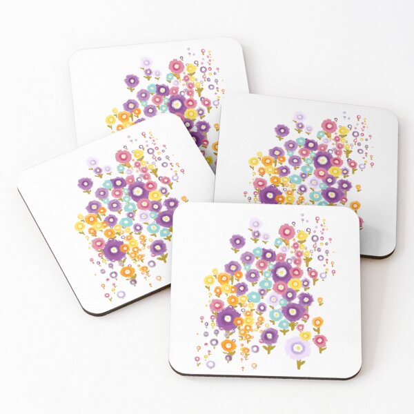 Item preview, Vibrant Flower Field Illustration - Colorful Floral Landscape Artwork designed and sold by Pandositive.