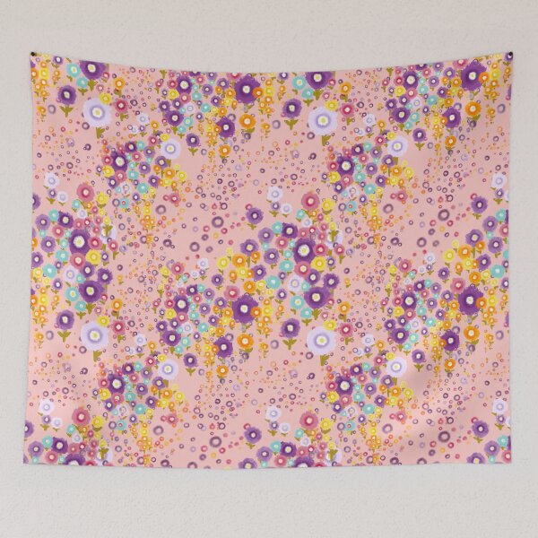 Item preview, Vibrant Flower Field Illustration - Colorful Floral Landscape Artwork designed and sold by Pandositive.