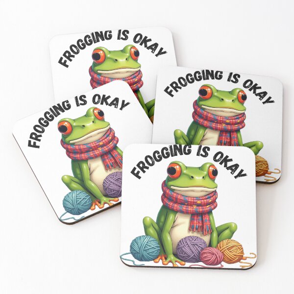 Item preview, Knitting Humor: Frogging is Okay designed and sold by VeryGoodFiber.
