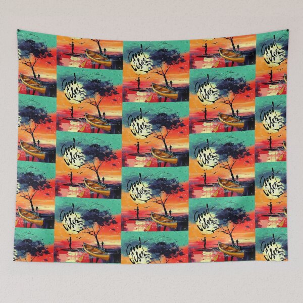 Item preview,  "Good Vibes Sunset" designed and sold by Graphollio-shop.