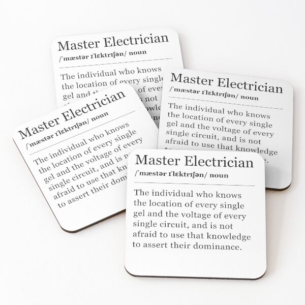 Item preview, Theater Definitions - Master Electrician: Funny Theater T-Shirt, Gift for Lighting Wizards designed and sold by Varlo.