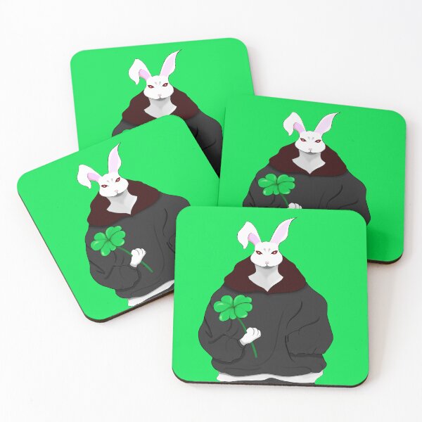Item preview, Fourleaf clover and White Rabbit with hoodie designed and sold by Bella-Illust.