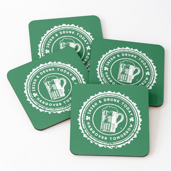 Item preview, Funny St Patricks Day - Irish and Drunk Today Hangover Tomorrow - Green Beer Day designed and sold by DesignByLeo.