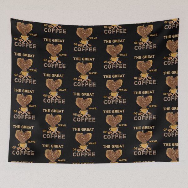 Item preview, The Great Wave Of Coffee I Love Coffee designed and sold by Maggie Mustard.