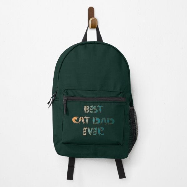 Item preview, Best Cat Dad Ever (orange and blue-green gradient, transparent background) designed and sold by Kataverse.