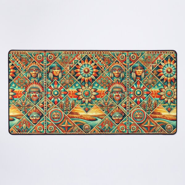 Item preview, Cahokia Vibrance: A Seamless Tiling Tribute to Ancient Grandeur designed and sold by Meta2Physical.
