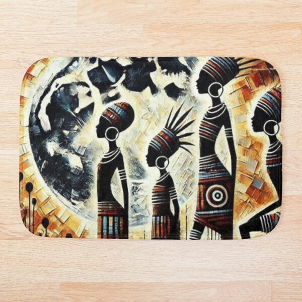 Item preview, Moonlit Silhouettes, Tribal Art, impasto style  designed and sold by Shs-Kenya.