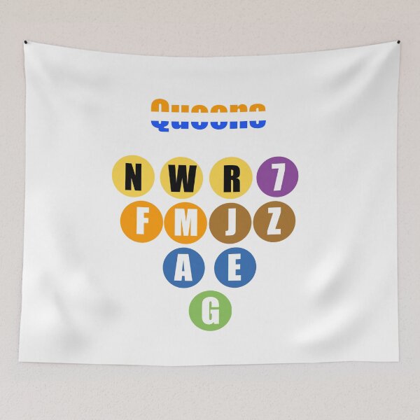 Item preview, Queens ny train lines v2 designed and sold by Mozart3.