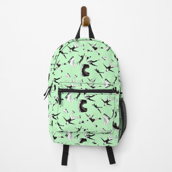 Item preview, Figure Skating Female Silhouettes on Pastel Green Background designed and sold by Purposely Designed.