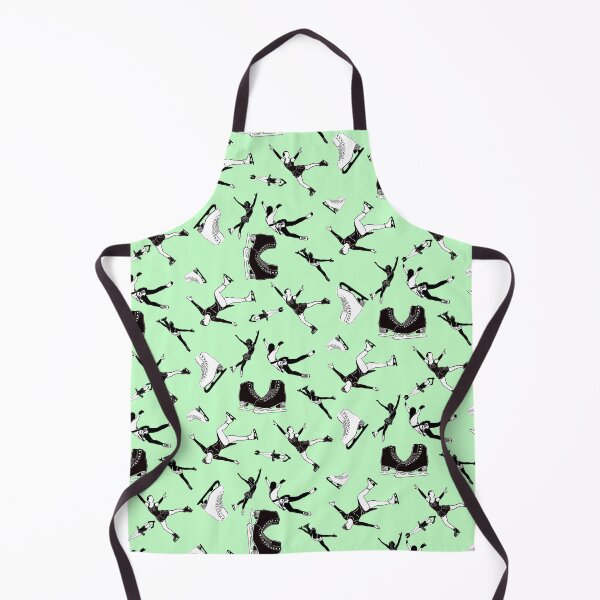 Item preview, Figure Skating Female Silhouettes on Pastel Green Background designed and sold by Purposely Designed.