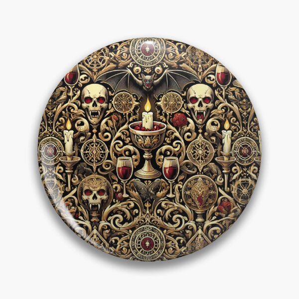 Item preview, Golden Goblets and Skulls: Matching, Seamlessly-Tiling Vampire Series designed and sold by Meta2Physical.