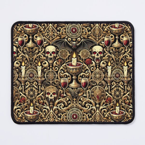 Item preview, Golden Goblets and Skulls: Matching, Seamlessly-Tiling Vampire Series designed and sold by Meta2Physical.