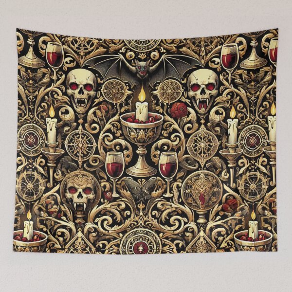 Item preview, Golden Goblets and Skulls: Matching, Seamlessly-Tiling Vampire Series designed and sold by Meta2Physical.