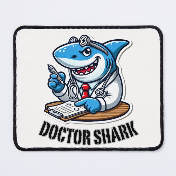 Item preview, Doctor Shark Cartoon - Funny Medical Shark Illustration designed and sold by Psycho-Crazy.