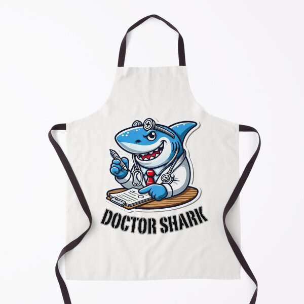Item preview, Doctor Shark Cartoon - Funny Medical Shark Illustration designed and sold by Psycho-Crazy.
