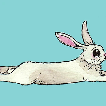 Artwork thumbnail, Little Bunny Rabbit Sploot by inKseparable