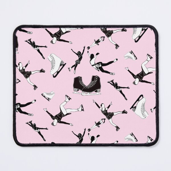 Item preview, Figure Skating Female Silhouettes on Pastel Pink Background designed and sold by PD-Skating.