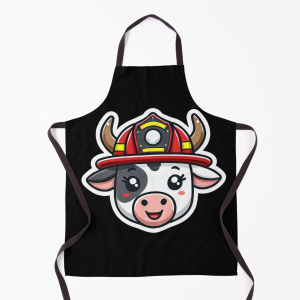 Item preview, Firefighter Cow Head designed and sold by ArtistEmbrace.