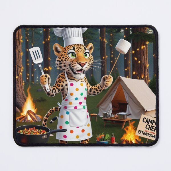Item preview, Leopard Chef Camping Adventure - Funny Wilderness Cooking designed and sold by Dream Output .