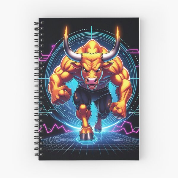 Item preview, Neon Muscle Bull: Crypto Run for Your Money designed and sold by RK - Shop.