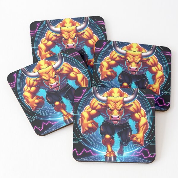 Item preview, Neon Muscle Bull: Crypto Run for Your Money designed and sold by RK - Shop.