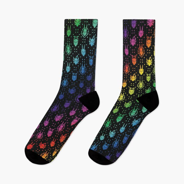 Item preview, Black Rainbow Fantasy Dragon Dot Pattern designed and sold by amgraphics.