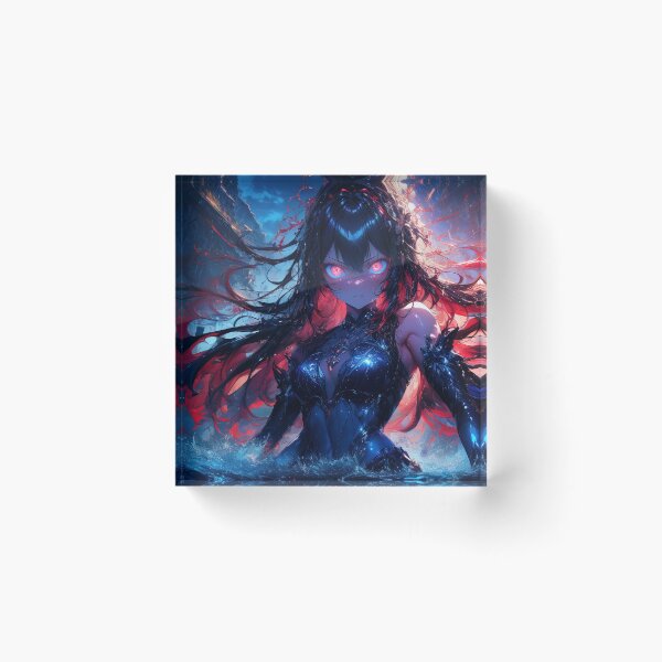 Item preview, Anime goddess gothic girl in water - Anime digital art designed and sold by TheArtistOf2022.