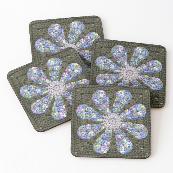 Item preview, Retro Daisy Square 1 designed and sold by KateJohnsonArt.