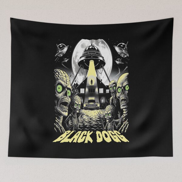 Item preview, Retro Sci-Fi Skeleton Horror Monster T-Shirt – 50s & 60s B-Movie Inspired Outer Space Horror Design designed and sold by blackdoggdesign.