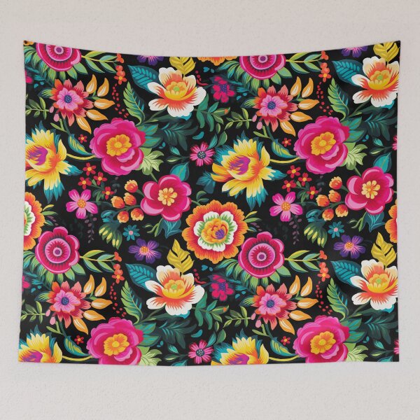 Item preview, Mexican folklore blooms designed and sold by FK-UK.