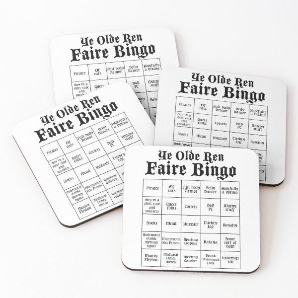 Item preview, Ye Olde Ren Faire Bingo designed and sold by Goth-It-Covered.