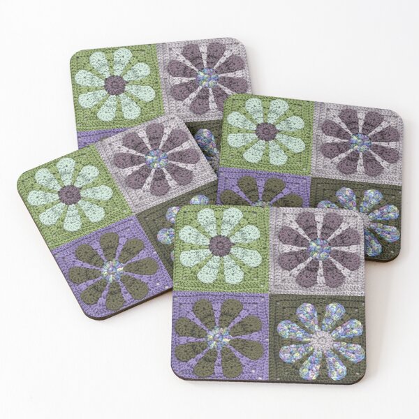 Item preview, Daisy Square Patchwork Crochet designed and sold by KateJohnsonArt.