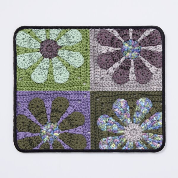 Item preview, Daisy Square Patchwork Crochet designed and sold by KateJohnsonArt.