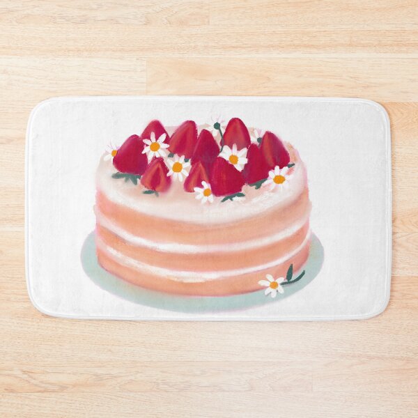 Item preview, Floral Strawberry Cake: A Blend of Sweetness and Blooms designed and sold by valleyofvisions.
